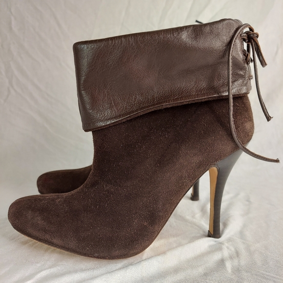 Dolce Vita Brown Suede Leather Heeled Boots - Picture 4 of 15